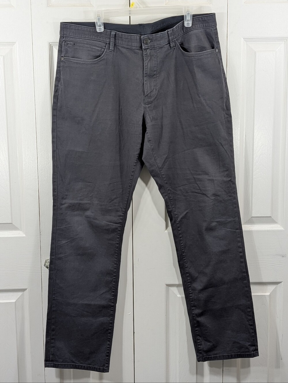 English Laundry: 5 Pocket Twill Pants - Charcoal - 38/34